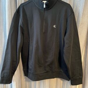 Calvin Klein Men's Black Zip-Up Sweater